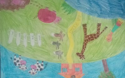 Konkurs plastyczny – francuskie podróże żyrafy Nali i papugi Paco
